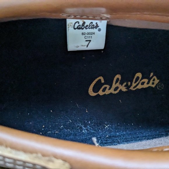 Cabela's Womens Size 7 Steel Shank Duck Boot Gum Shoes 82-0024 Slip On Brown - Picture 5 of 7